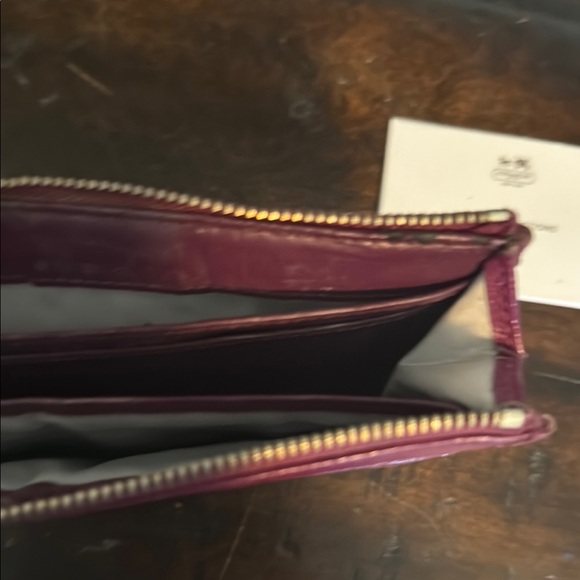 Coach Plum Leather Wallet - Picture 5 of 6